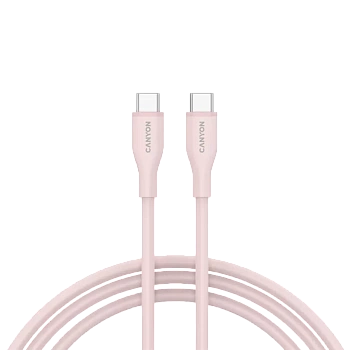 Кабель CanyonUSB-C-USB-C,60W,Silicon1m, Pink Sand (CC60SC10)