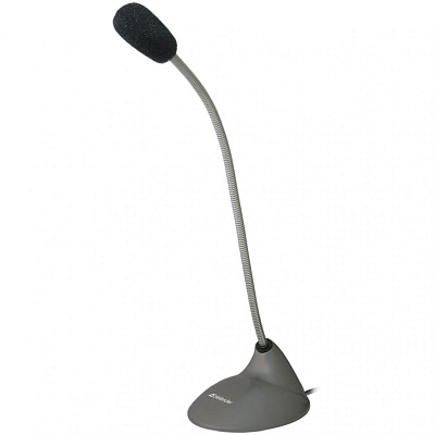 Микрофон компьютерный Defender MIC-111 серый, кабель 1,5 м (64111)