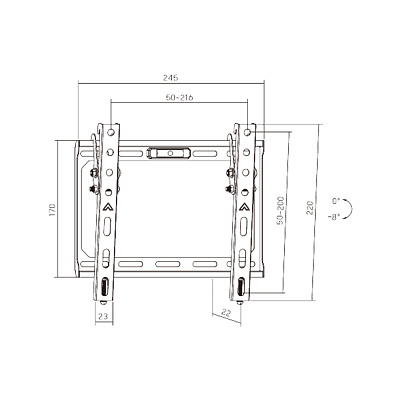 Кронштейн Brateck KL37-22T для ТВ и мониторов, 13"-43" (KL37-22T)