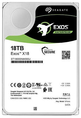 Корпоративный жесткий диск 18Tb Seagate EXOS X18 SATA3 3.5" 256Mb 7200rpm ST18000NM000J (ST18000NM000J)