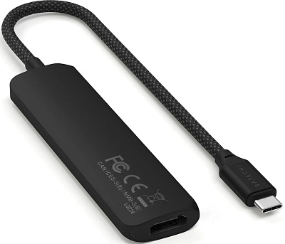 USB-хаб Satechi 4-in-1 USB-C Slim Multiport Adapter 4K - Black (ST-P4SK)