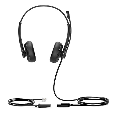 Гарнитура Yealink YHS34 Dual Дуо, Проводная, QD, RJ9 (YHS34 Dual)