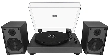 Проигрыватель винила Music Public Kingdom TT55ATS + Акустическая система, Black (TT55ATS)