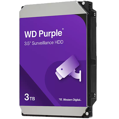 Жесткий диск HDD  3Tb Western Digital Purple SATA 3,5" (WD34PURZ)