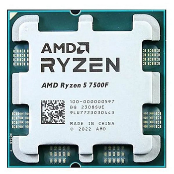 Процессор AMD Ryzen 5 7500F, AM5/6 cores/Zen4/ 3.7GHz/32MB OEM (100-000000597 OEM)