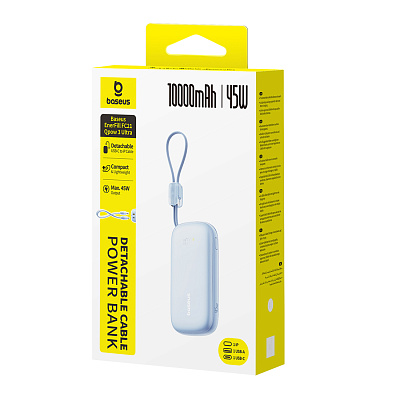 Портативный внешний аккумулятор Baseus EnerFill FC21 Qpow 3 Ultra, 10000mAh 45W - Galaxy Blue (E0027Q03 (E0027Q03)