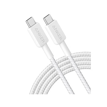 Интерфейсный кабель Anker 322 USB-C to USB-C Cable 2М (A81F6G21) Белый