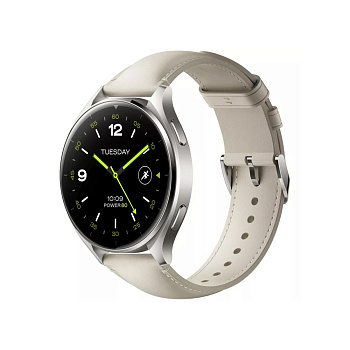 Смарт часы Xiaomi Watch 2 Titan Gray Case With White Leather Strap (M2320W1)
