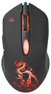 Игровая мышь проводная игровая оптическая Defender Sky Dragon GM-090L (черный),USB (52090)