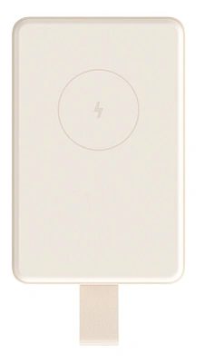 Power bank Xiaomi Magnetic, 6000 mAh, 15W, USB Type-C, USB, Beige (BHR9074GL)