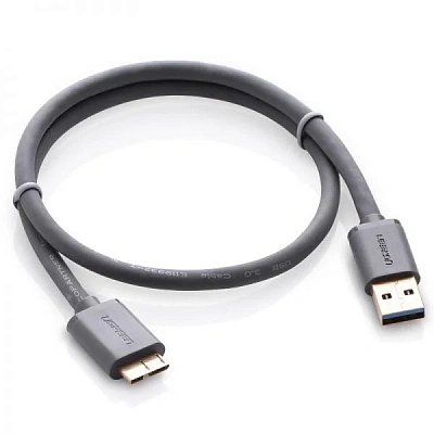 Кабель USB 3.0 - micro USB, 5Gbps, 2.1A, 0.5m US130 (10840)