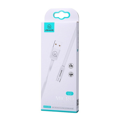 Кабель Micro USB Usams SJ-201, 1.2m, White (SJ201MIC02)