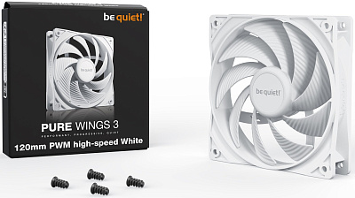 Вентилятор для компьютерного корпуса Bequiet! Pure Wings 3 120mm PWM high-speed White (BL111)