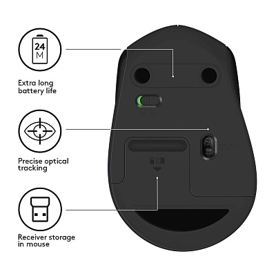 Компьютерная мышь   Logitech беспроводная M330 Silent Plus Black (910-004909)