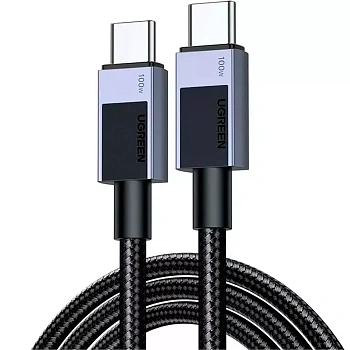 Кабель Ugreen L512, USB-C to USB-C PD, 1m - Space Gray (45063)