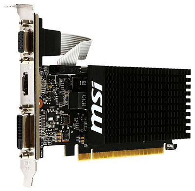 Видеокарта MSI GeForce GT 710, 2GB DDR3 64-bit 1xVGA 1xDVI 1xHDMI GT 710 2GD3H LP (GT 710 2GD3H LP)