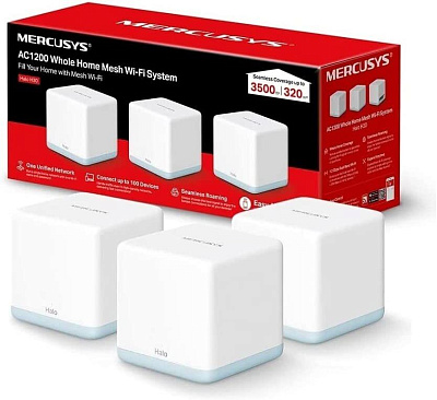Домашняя Mesh Wi-Fi система AC1200 Mercusys (Halo H30(3-pack)(EU))