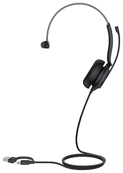 Наушники Yealink UH35 Mono UC USB-C/A черный (UH35 Mono UC USB-C/A)