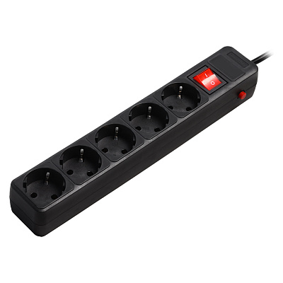 Сетевой фильтр SmartBuy 5 розеток, 1.8м (SBSP-18-K)