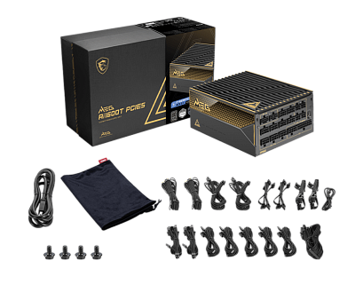 Блок питания MSI 1600W, MEG Ai1600T PCIE5, ATX, 80+ Черный (MEG Ai1600T PCIE5)
