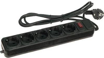 Сетевой фильтр Qmax SPG6-B-10 черный 6 розеток 3м (SPG6-B-10)