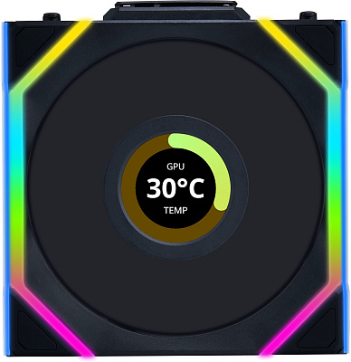 Комплект вентиляторов для корпуса Lian Li Uni Fan SL Wireless LCD 120 ARGB, Black (12SLLCD1W3B)
