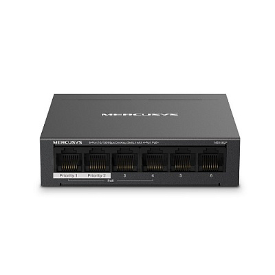 Коммутатор PoE+  6-портовый  Mercusys MS106LP  (MS106LP(UN))