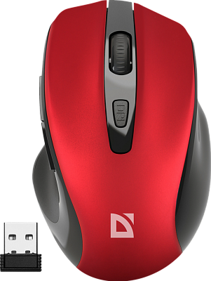 Мышь беспроводная Defender Prime MB-053 красный (52052)