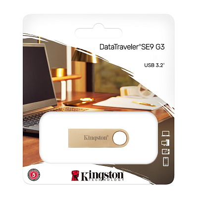 USB Флеш 128GB 3.2 G3 Kingston DTSE9G3/128GB металл (DTSE9G3/128GB)