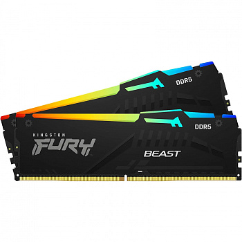 Оперативная память  Kingston Fury Beast RGB 32Gb (16x2) 5600MHz DDR5 DIMM, CL40, 1.1v,  KF556C40BBAK2-32 (KF556C40BBAK2-32) Оперативная память  Kingston Fury Beast RGB 32Gb (16x2) 5600MHz DDR5 DIMM, CL40, 1.1v,  KF556C40BBAK2-32 (KF556C40BBAK2-32)