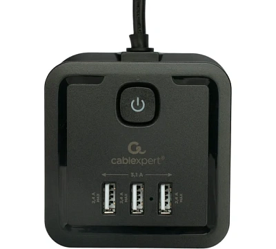 Сетевой фильтр Cablexpert Tower TWR-4-CU2-B-2 черный (TWR-4-CU2-B-2)