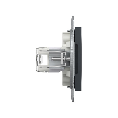 Розетка компьютерная SE EPH4700171 Asfora RJ45 кат. 6 механизм антрацит (EPH4700171)