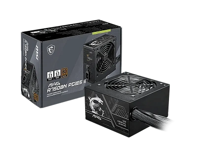 Блок питания MSI  750W, MAG A750BN PCIE5 II, ATX, 80+ BRONZE Черный (MAG A750BN PCIE5 II)