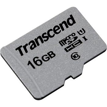 Карта памяти MicroSD 16GB Class 10 U1 Transcend TS16GUSD300S (TS16GUSD300S)