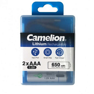 Аккумулятор Camelion AAA UB-AAA650-PBH2, 650mAh/1.5V (2шт.) (UB-AAA650-PBH2)