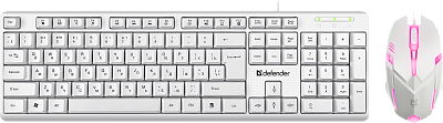 Клавиатура + мышь Defender Motion C-977, White, (45977)