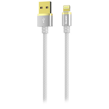  Кабель Apple Lightning OLMIO Deluxe, 1m, White (38849)