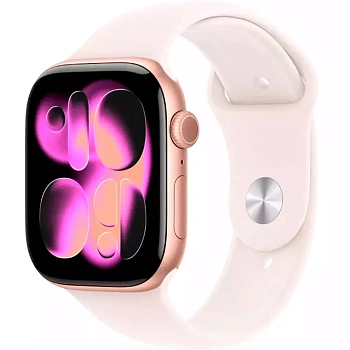 Смарт часы Apple Watch Series 11 GPS 42mm Rose Gold Aluminium Case with Light Blush Sport Band - S/M (MEU04RK/A)