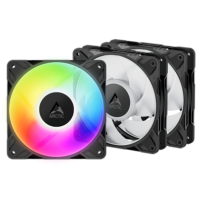 Кулер для корпуса ARCTIC P12 Pro LN ARGB 3 Pack, Black (ACFAN00347A)