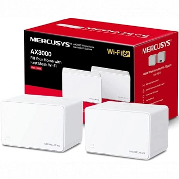 Домашняя Mesh Wi-Fi система GbE AX3000 Mercusys Halo H80X(2-pack)  (Halo H80X(2-pack)(EU))
