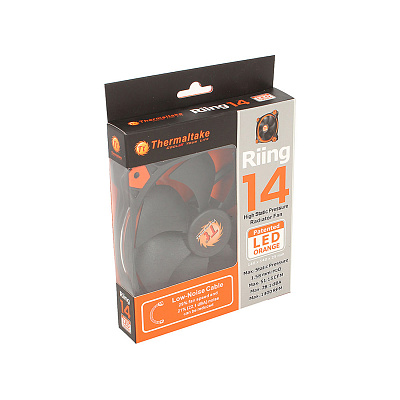 Кулер для компьютерного корпуса Thermaltake Riing 14 LED Orange (CL-F039-PL14OR-A)