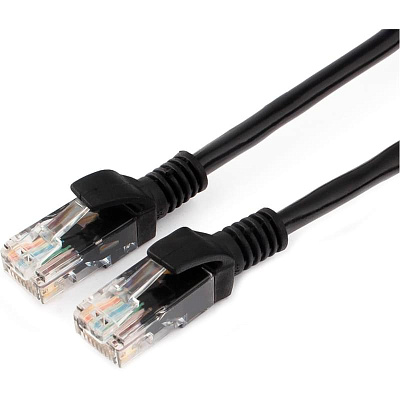 Патч-корд UTP Cablexpert, кат. 5e, 3м, чёрный (PP10-3M/BK)