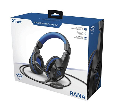 Наушники-гарнитура игровая Trust GXT 404B RANA синий (23309)