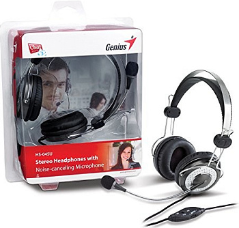 Наушники Genius HS-04SU с микрофоном, 20Hz-20KHz,  31710045100 (31710045100)