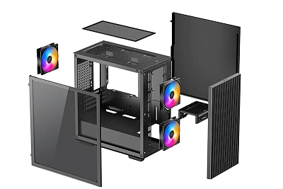 Компьютерный корпус Deepcool MATREXX 40 3FS DP-MATX-MATREXX40-3FS Чёрный (DP-MATX-MATREXX40-3FS)