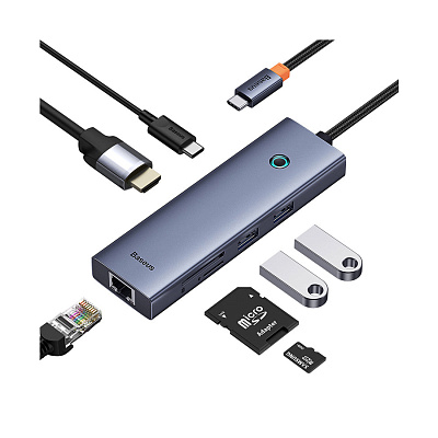 Док-станция Baseus UltraJoy Series 7-Port HUB Docking Station Space Grey (B00052805813-00)