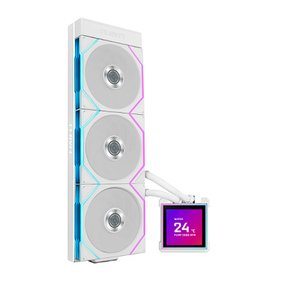 Водяное охлаждение для CPU Lian Li HydroShift II LCD-S 360TL, White (G89.GHS2LCDS36TFW.00)
