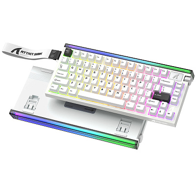 Клавиатура Attack Shark R85 HE, Magnetic Purple Mandrel - Starlight White (R85 HE Starlight White)