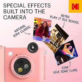 Фотоаппарат моментальной печати Kodak Smile+ фуксия (RODSMPCAMFS)