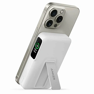 Портативный внешний аккумулятор Anker MagGo 10000mAh Белый (A1654H21) 